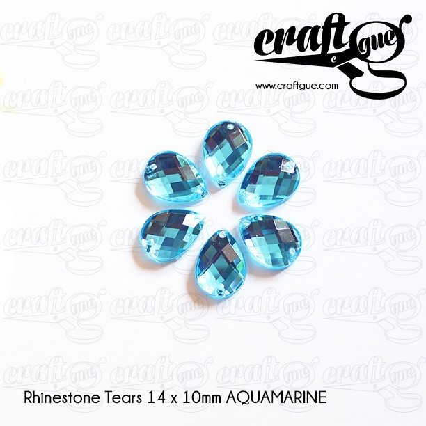 Rhinestone Tears 14x10mm