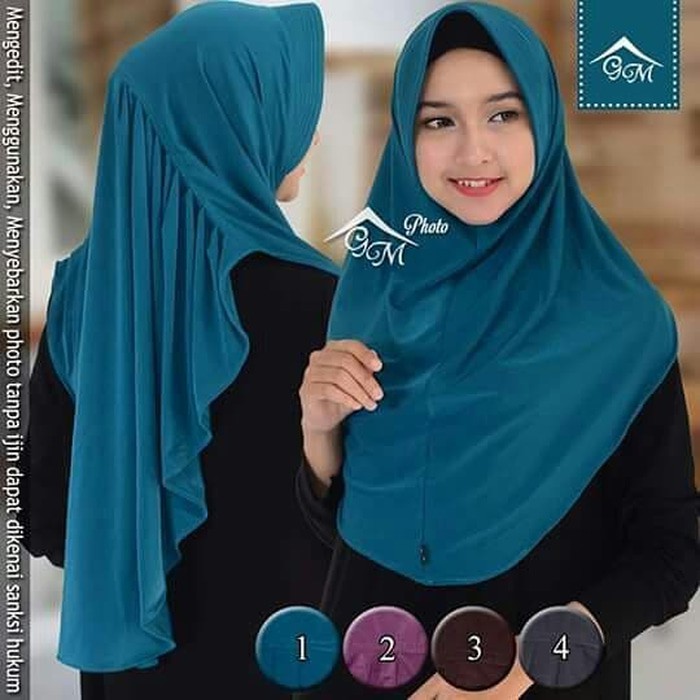 Flash Deal Murmer Murah Jilbab Hijab Langsung Instan Bergo Lazmi Polos Pet Antem Fashion Muslim 20 -