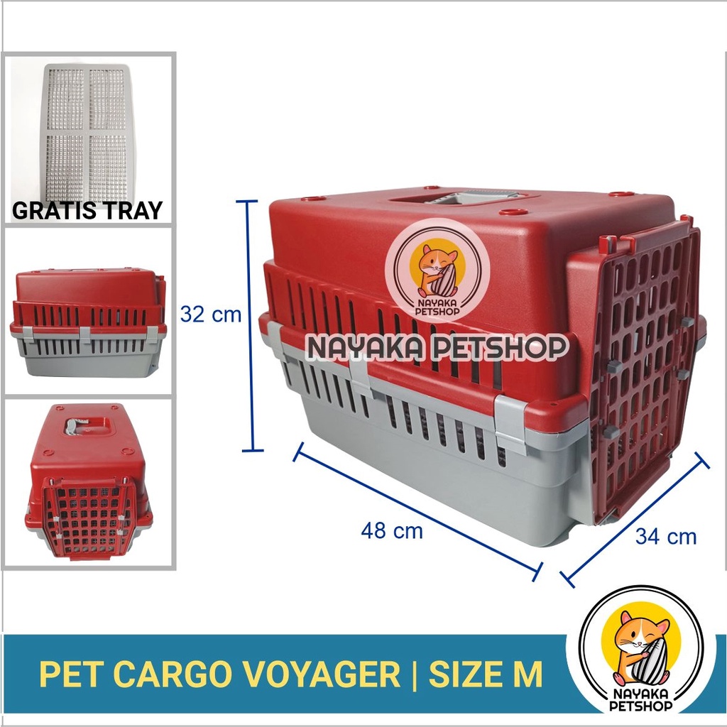 Size M Pet Cargo Kucing Murah Voyager Carrier Travel Kelinci Kennel Musang