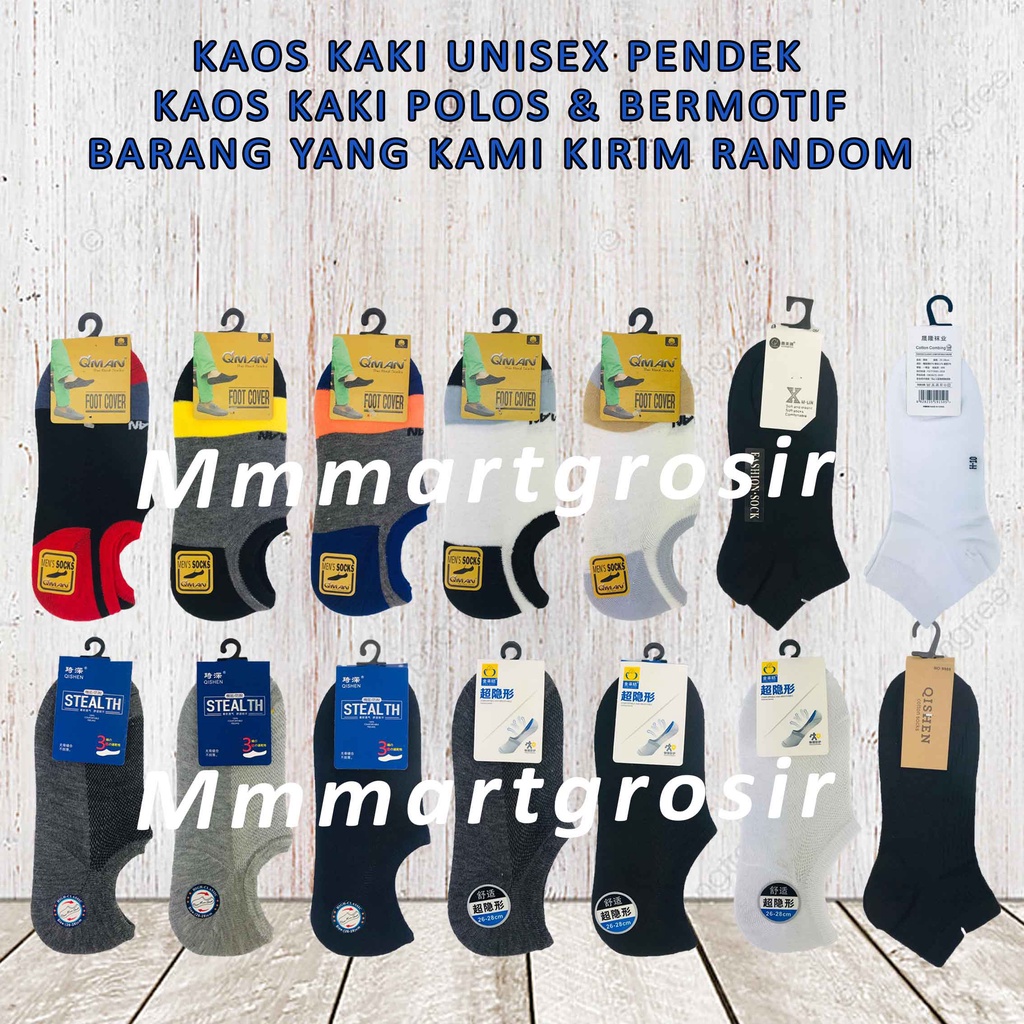 Kaos Kaki Unisex / Kaos Kaki Pendek / Kaos Kaki Semata Kaki / Kaos Kaki Polos &amp; Motif