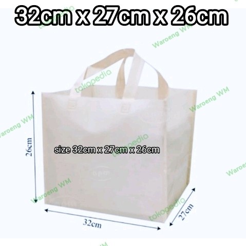 

✨ BISA COD ✨ Tas Spunbond tas kotak nasi box handle box tas kue - warna krem