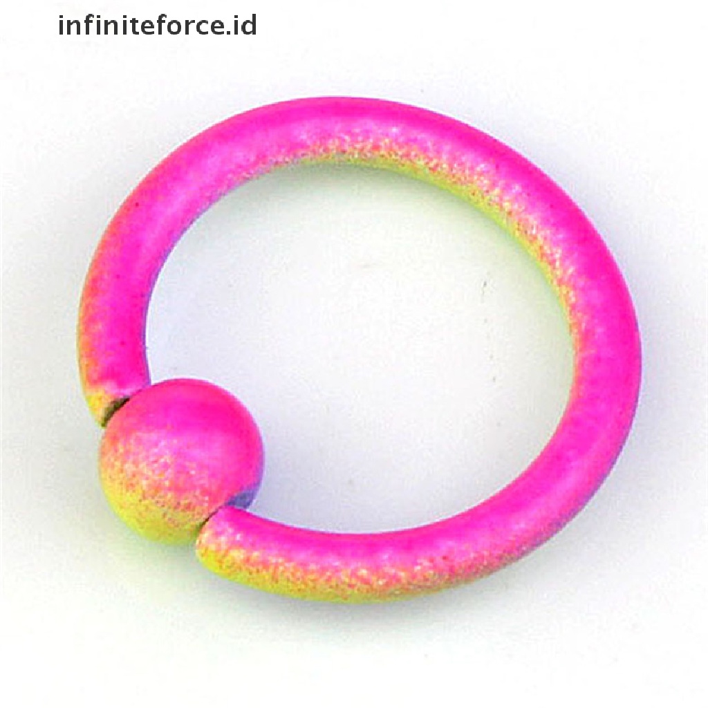 Infiniteforce.id 10pcs / Set Cincin Tindik Tubuh / Hidung Wanita Hias Manik Bulat