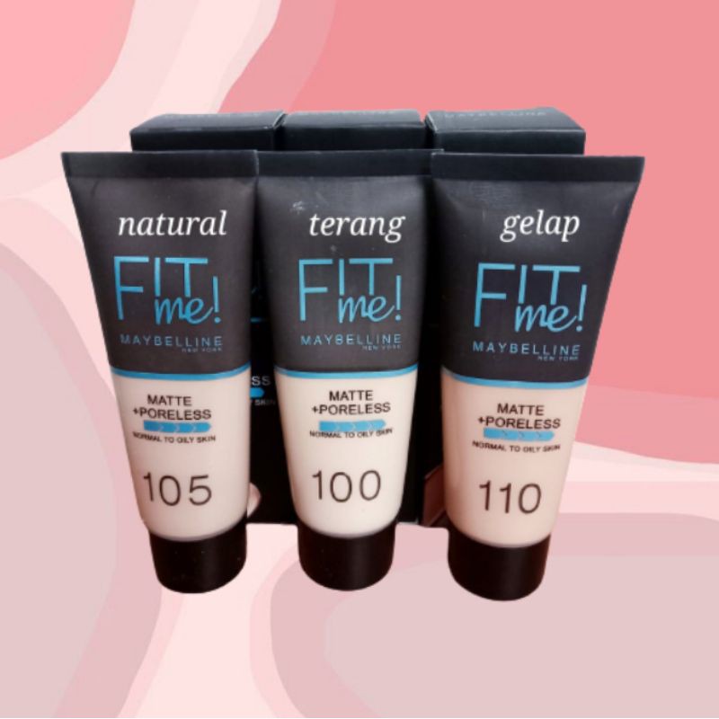 DISKON!!!FOUNDATION MAYBELLINE FIT ME MATTE+PORELESS 100,105,110