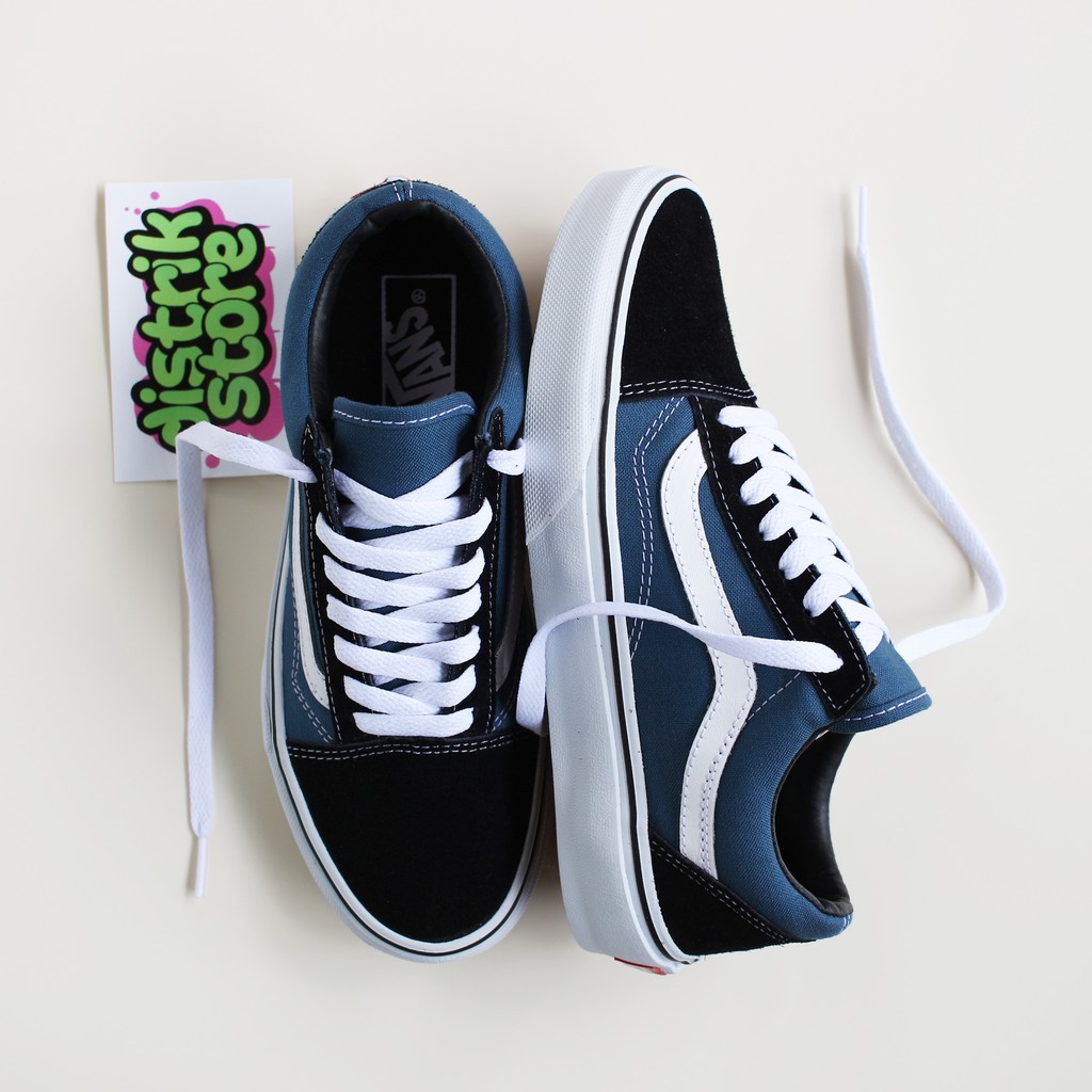  Sepatu  Vans  Old Skool Navy White Shopee  Indonesia