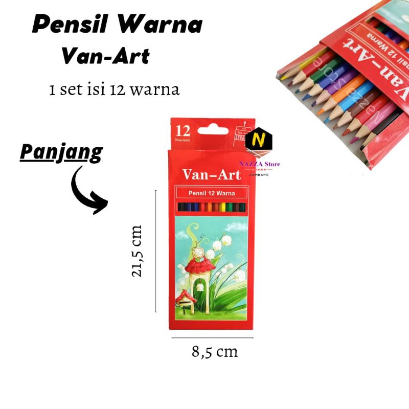 

VAN-ART Pensil warna Panjang 12 warna