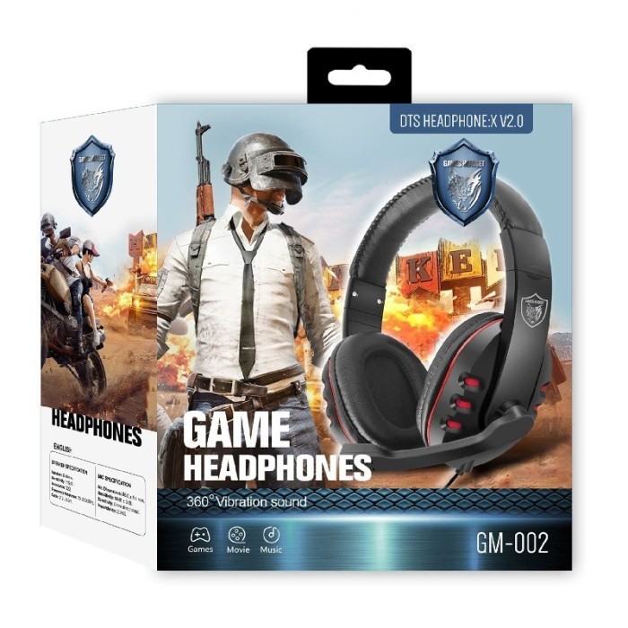 Headphone Gaming Super Bass Headset With Mic Support PC GM-002