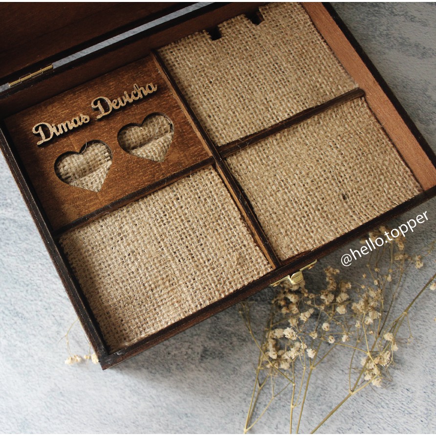 Ring Box Rustic | Kotak Mahar | Kotak Seserahan | Mahar Seserahan | Ringbox | Ring Box Wedding