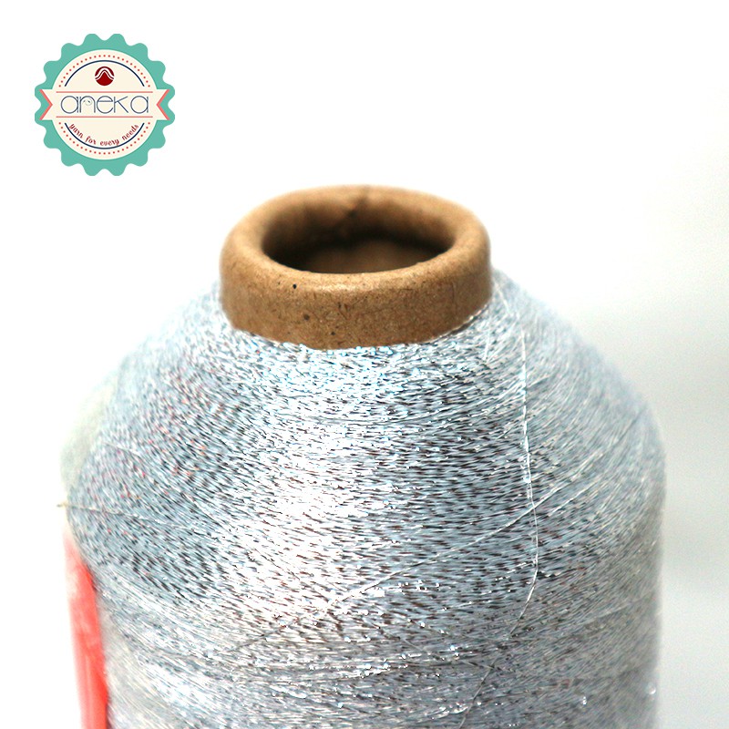 Benang Rajut Metalik Lumeya Emas Perak / Metallic Knitting Yarn Gold Silver