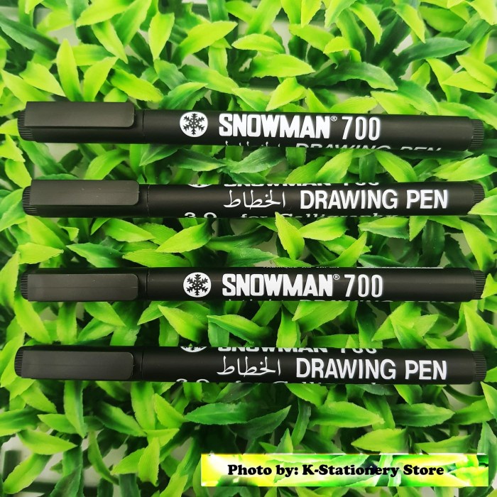 

kaligrafi-perlengkapan- snowman calligraphy pen ft-700 hitam ukuran 2.0 -perlengkapan-kaligrafi.