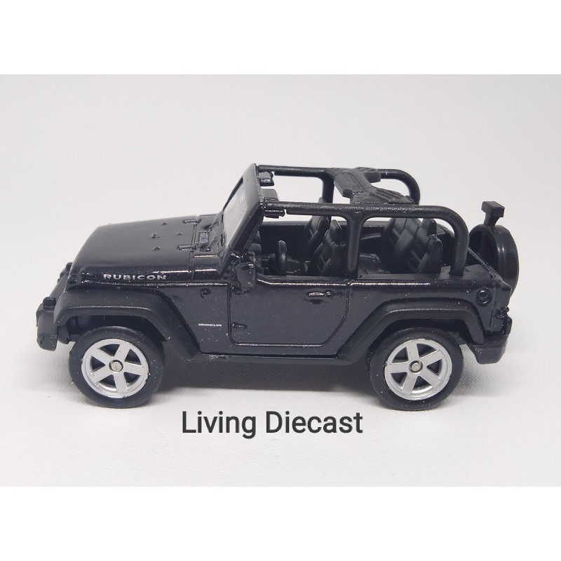 Diecast/Miniatur Mobil-Rubicon top open skala 1:60 (Black color)