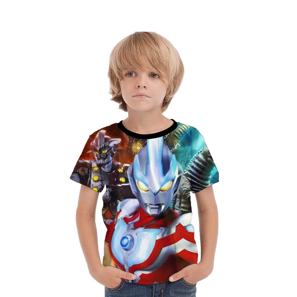  Kaos  Anak  LAKI LAKI ULTRAMAN  61 FullPrint 3D Shopee 