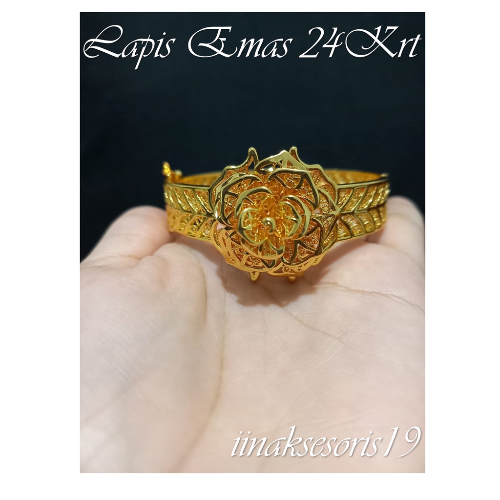 Gelang Wanita Gelang Emas Wanita Lapis emas 24Krt Fashion Aksesoris gelang wanita model kendari