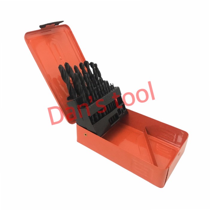 Mata Bor Besi Set 19pc 1-10mm - HSS Drill Bit Set