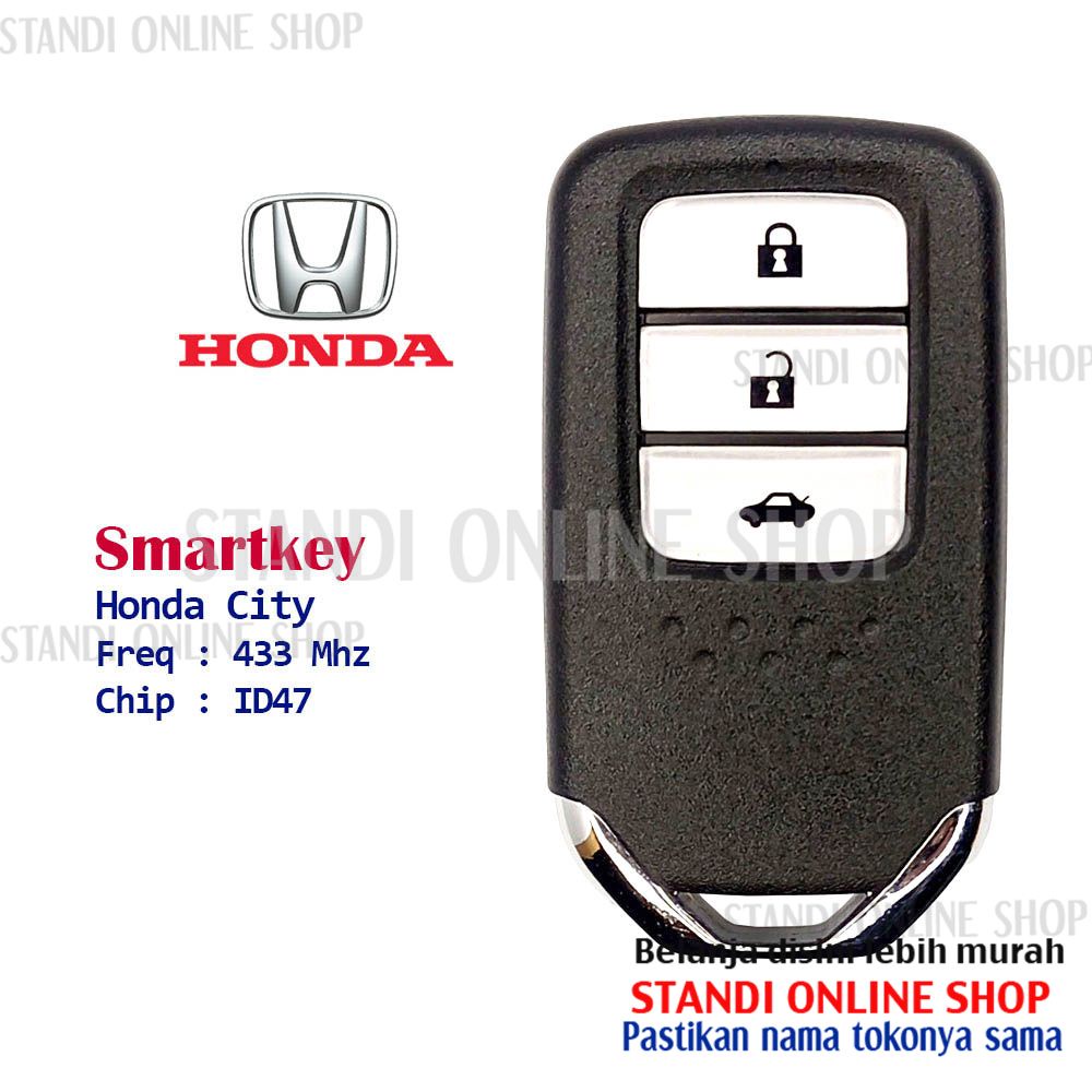 Remote Set Komplit Kunci Smartkey Honda All New City Accord 433 Mhz