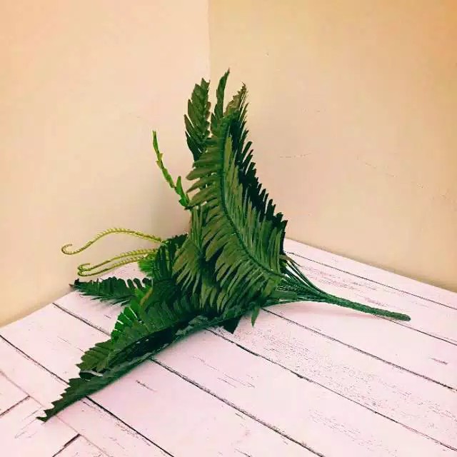 [45 cm] Tanaman Palem Artificial Daun Pakis / Palm Panjangan Bunga Plastik Palsu Dekorasi-2