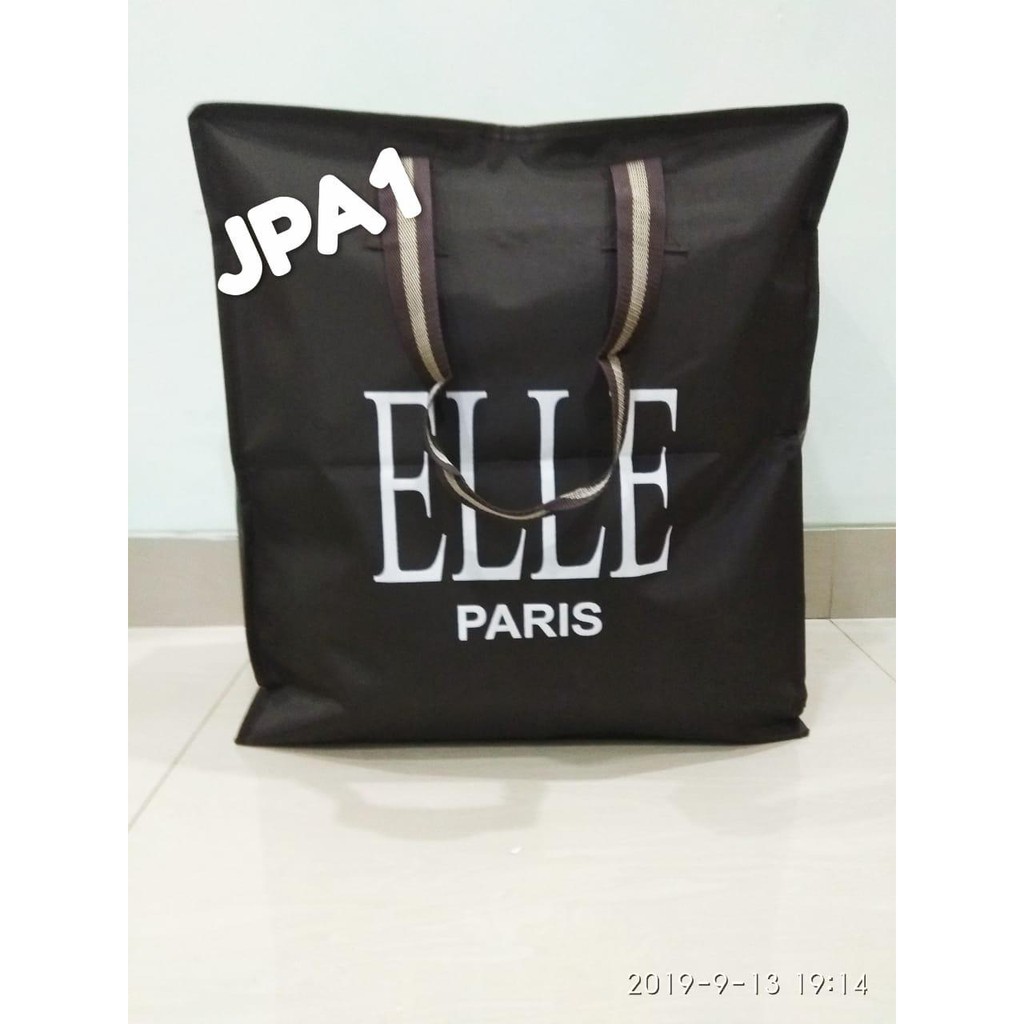 Tas Belanja serbaguna/tas karung/tas laundry/ tas kain ELLE PARIS Tinggi tanpa roda } UKURAN BESAR