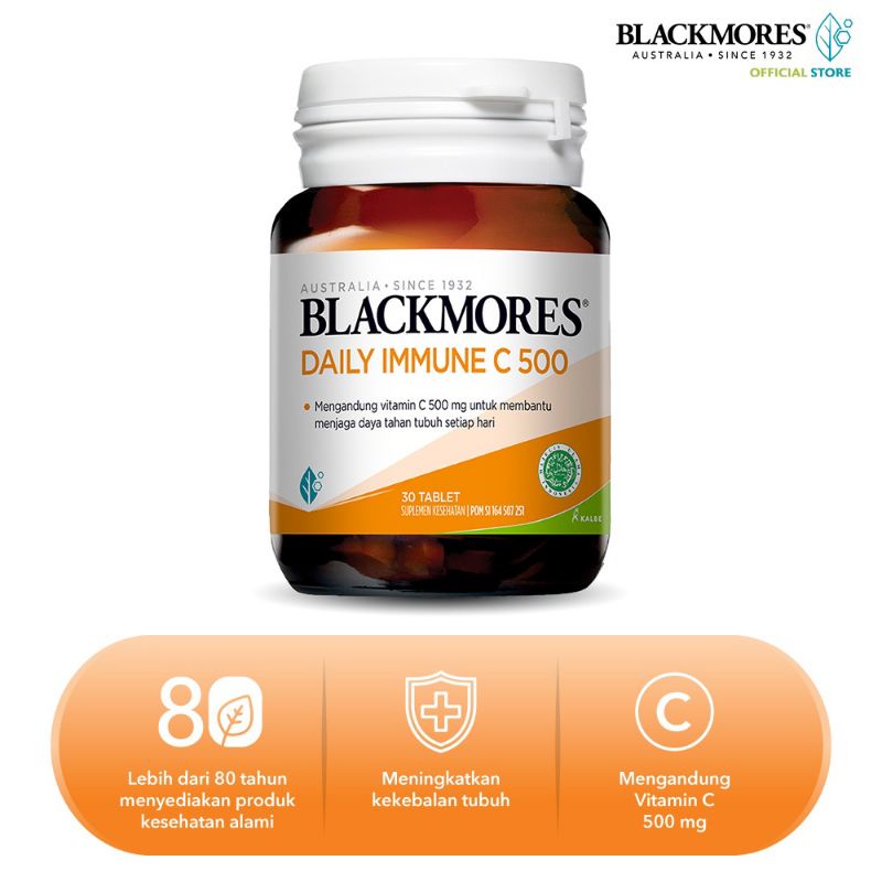 Blackmores Daily Immune C500 (30)/Vitamin C daya tahan tubuh