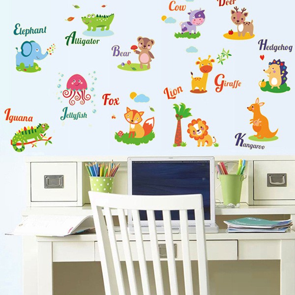 RELIZA WALL STICKER | STIKER DINDING ANIMAL GLOW IN THE DARK HEWAN ABQ9613