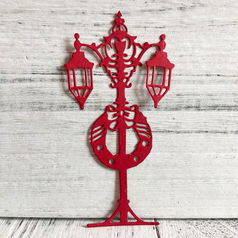 Cetakan Stensil Cutting Dies Motif Lampu Natal Bahan Metal Untuk Scrapbook / Craft Diy