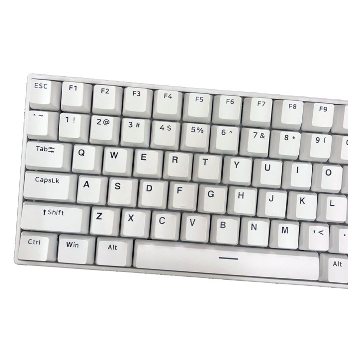 ALCHA KEYCAPS BLACK ON WHITE BOW PBT DOUBLE SHOT OEM PROFILE KEYBOARD