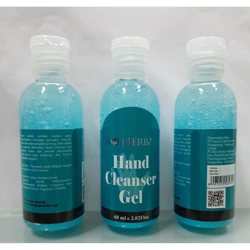 BIO HERBAL Hand Sanitizer Antiseptik Cleanser Gel 60ml BPOM ORIGINAL / Antiseptic BY AILIN