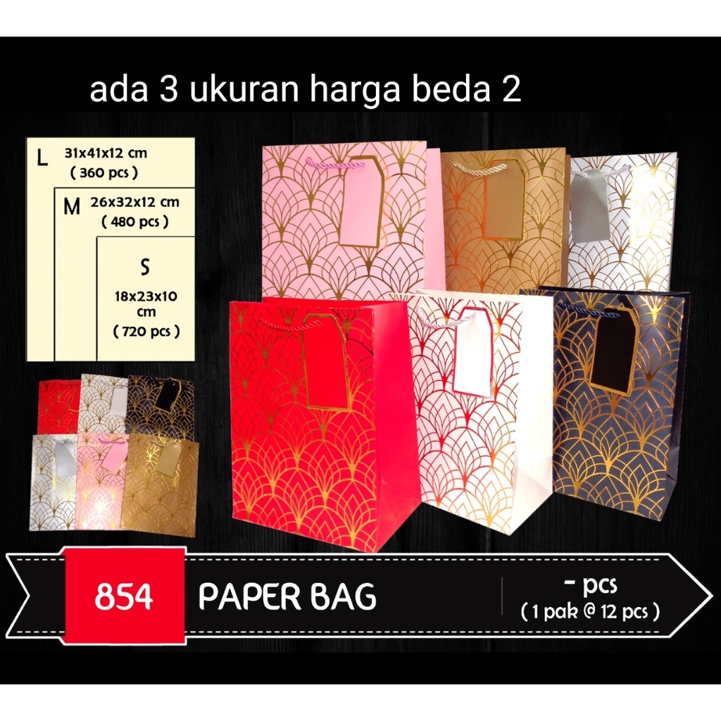 

paper bag foil kipas 31x41x12 cm satuan herman kode 854 besar