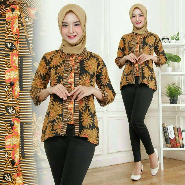 Blouse Alfi batik kekinian batik modern grosir batik murah pekalongan