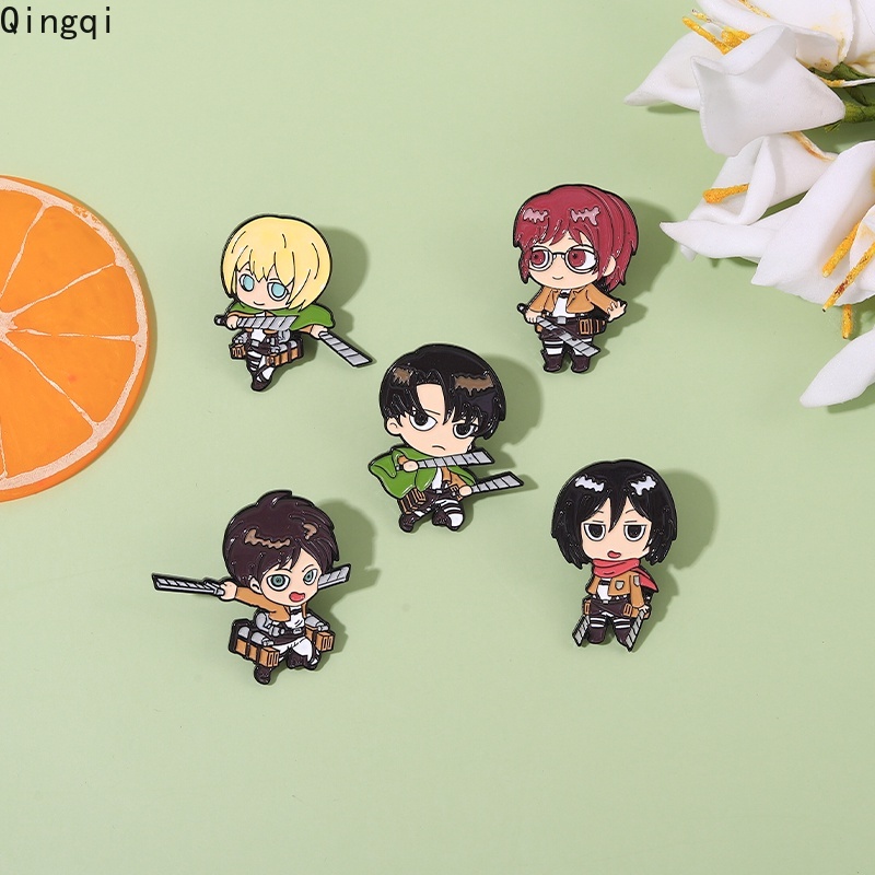 Bros Pin Enamel Desain Anime Attack on Titan Untuk Dekorasi Pakaian