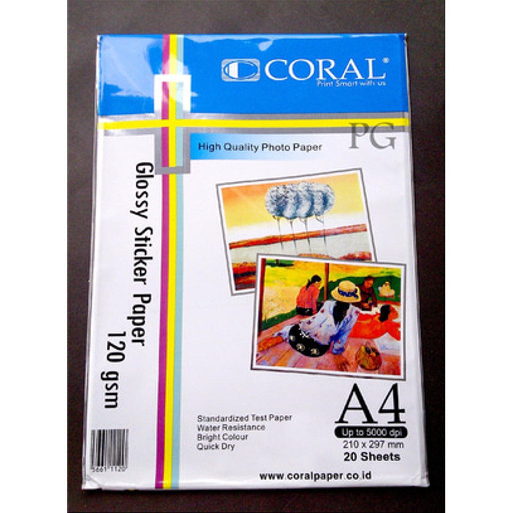 

Promo Coral Glossy Sticker Paper 120 gsm Berkualitas