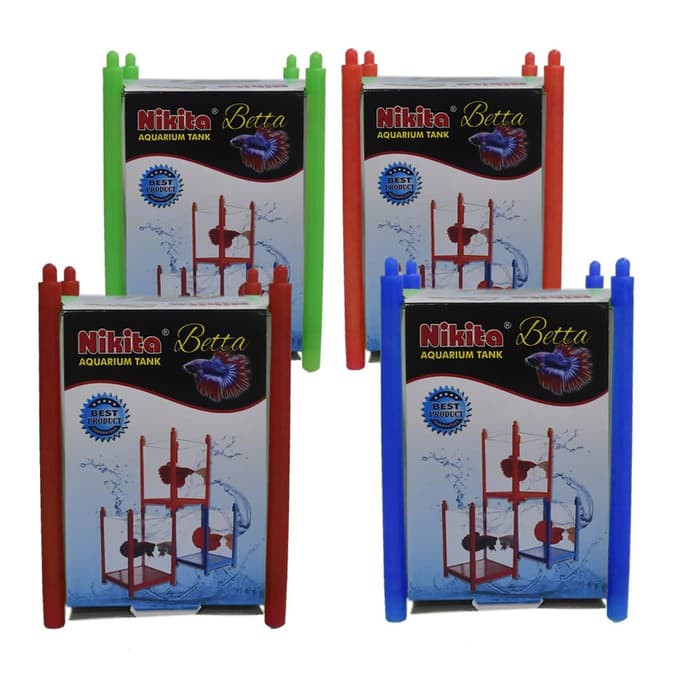 Jirifarm 11900 Akuarium Mini Aquarium Tank Ikan Cupang Ukuran