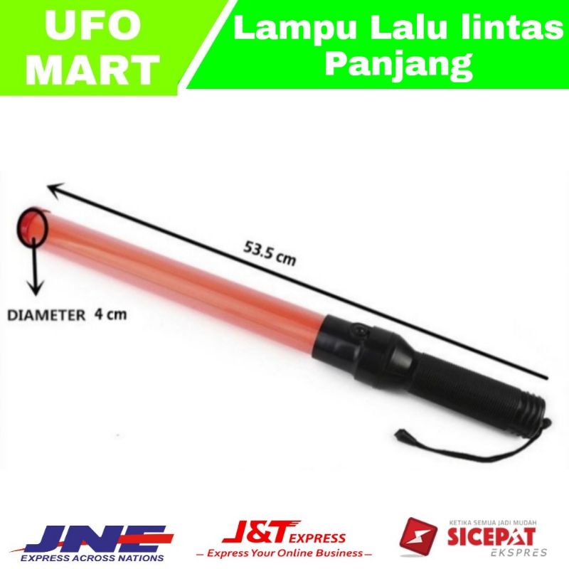 lampu lalu lintas lalin parkir polisi security panjang 53 CM tongkat lampu satpam led