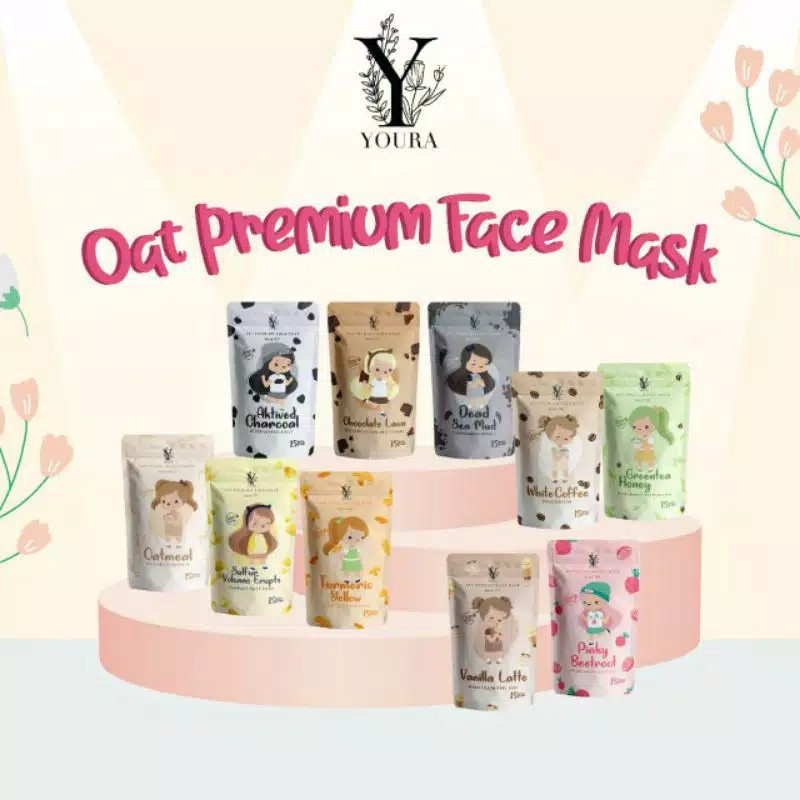 Masker Oat Organik By Youra 15GR | Oat Premium Face mask | masker wajah terbaik