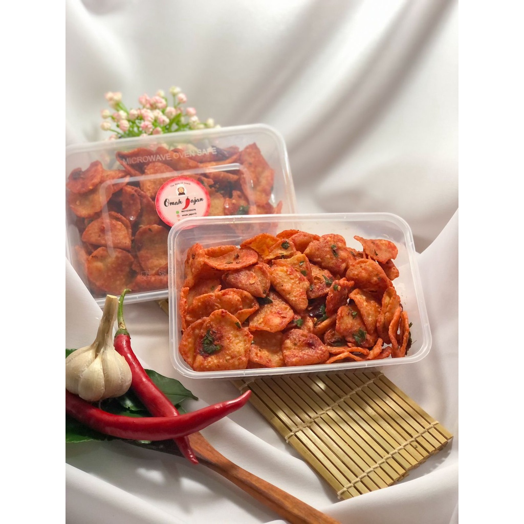 

kripik bawang pedas daun jeruk box 500ml fulll