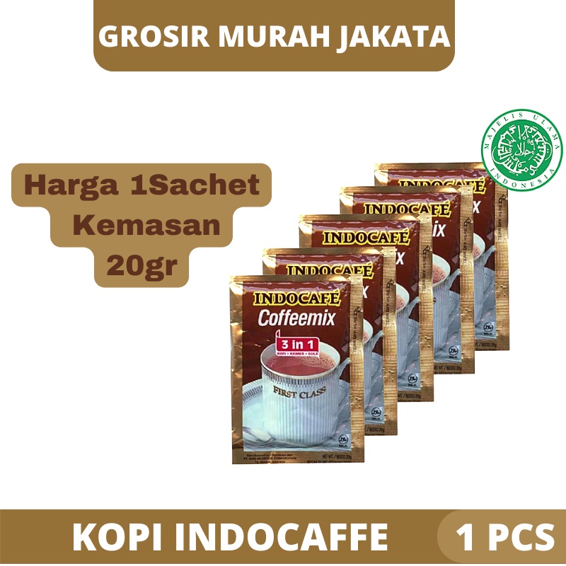 

Kopi Indocafe Coffeemix 3 In 1 Sachet 20gr Kopi Mix 1Pcs GMJ