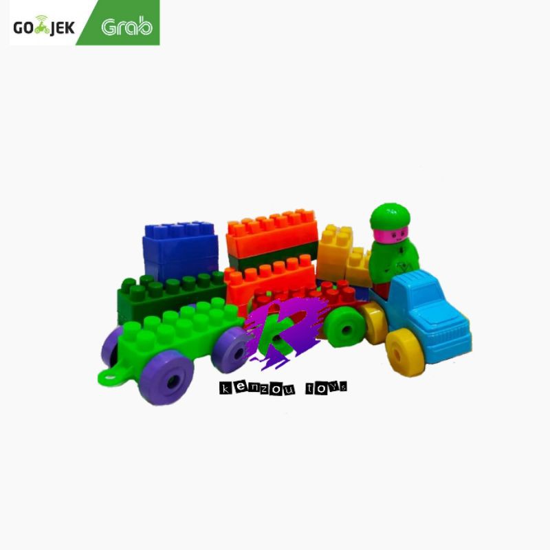 mainan block lego kereta