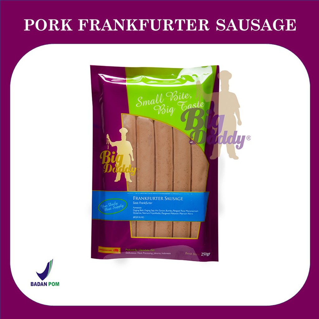 

BIGDADDY PORK FRANKFURTER SAUSAGE SOSIS BABI FRANKFURTER SOSIS HOTEL 250 GR