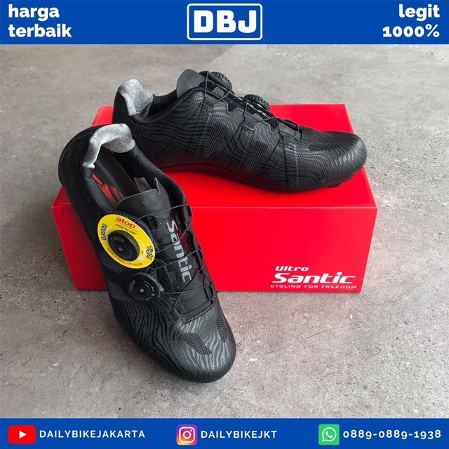 SEPATU SEPEDA SANTIC ROADBIKE SHOES CLEAT - 39