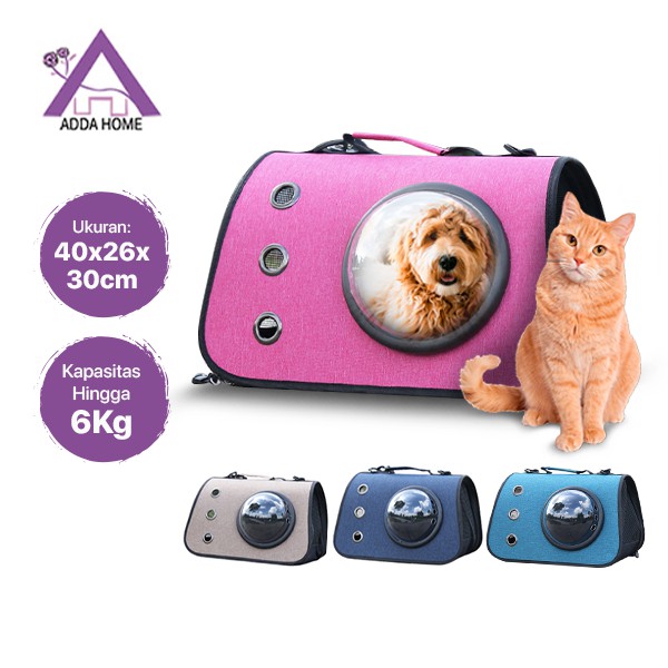 Adda Home - Upgraded Pet Carrier Bag Tas Peliharaan Tas Anjing Kucing Anti Air