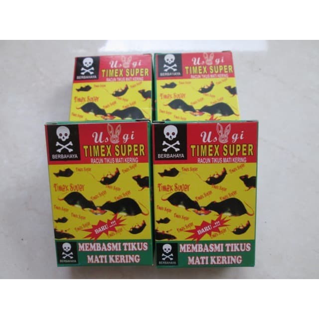 Racun Tikus Timex Super Ampuh Kemasan 1 Box Isi 10 Sachet