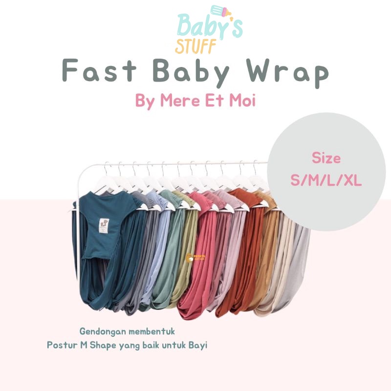 MERE ET MOI FAST BABY WRAP | Geos | Gendongan Kaos Bayi| [LIGHT SERIES]