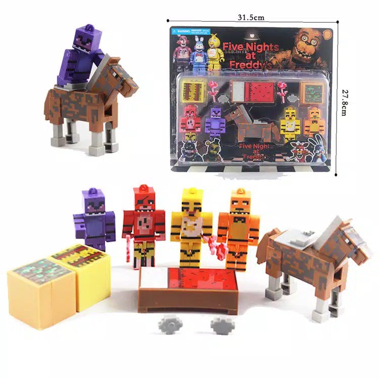 Figure Fnaf Five Nights At Freddy S Block Lego Minecraft Mainan - open sister location rp roblox