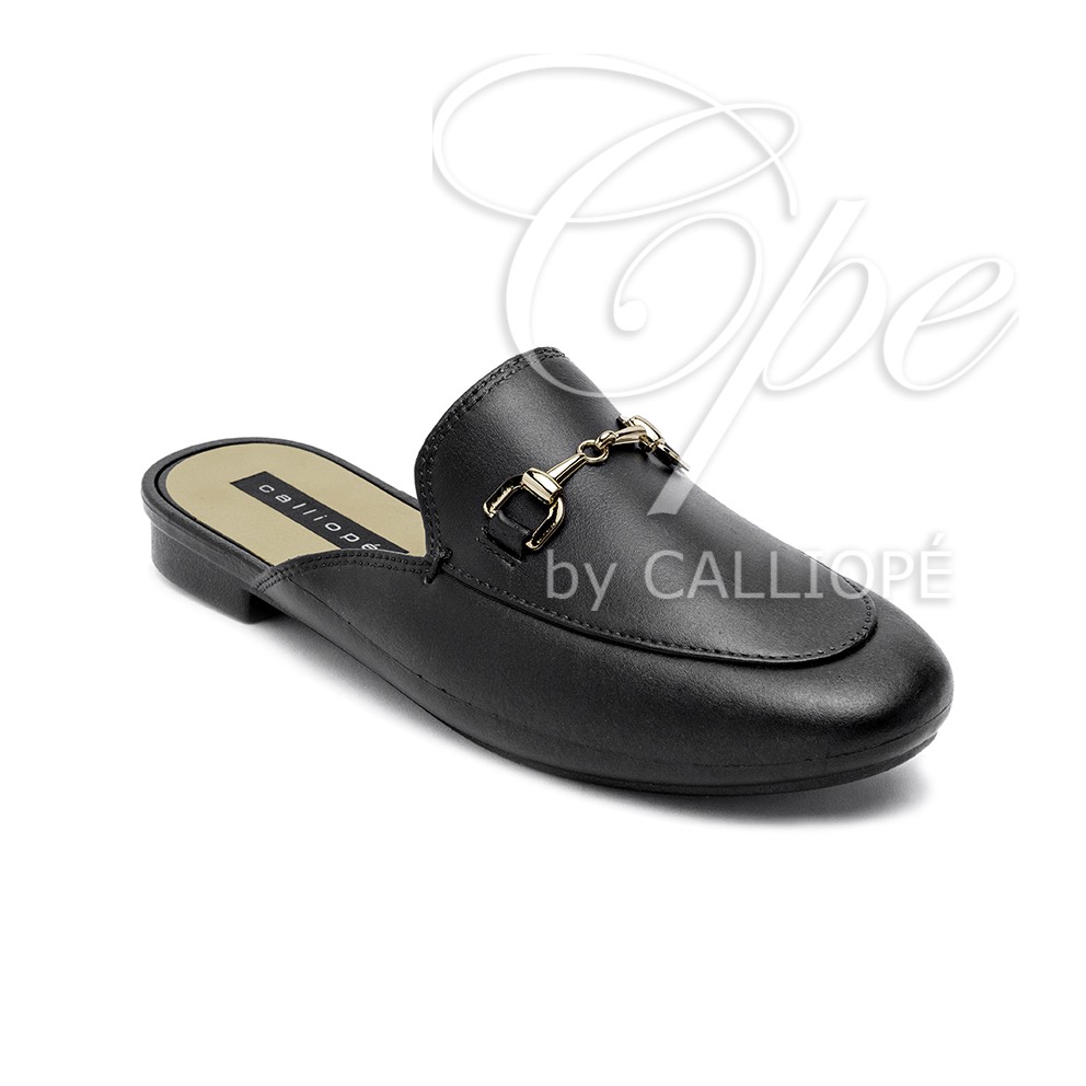 CPE SLPM MUCHAIN Sandal Slop Slip On Teplek Wanita Sandal Cewek-Black