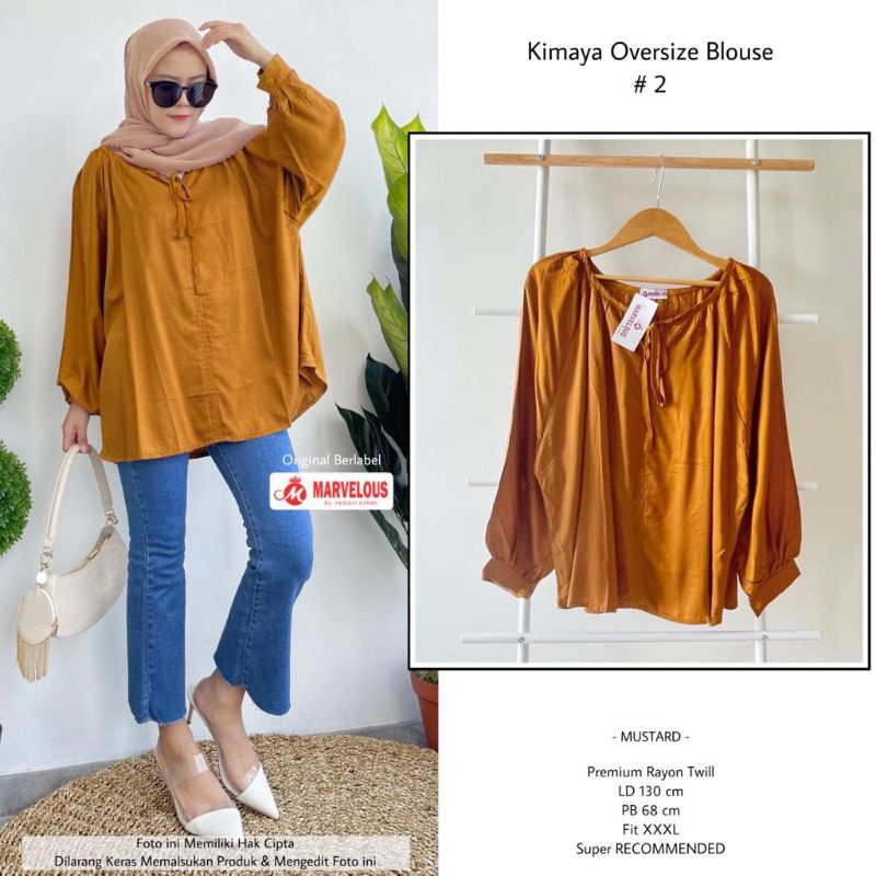 Kimaya oversize blouse polos by marvelous