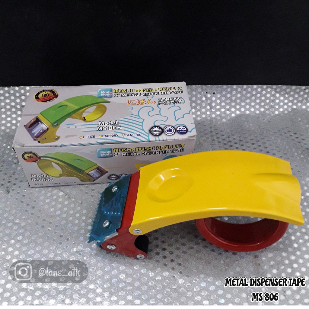 

TAPE DISPENSER MOSHI MOSHI METAL 2" MODEL MS 806 (81442) tape