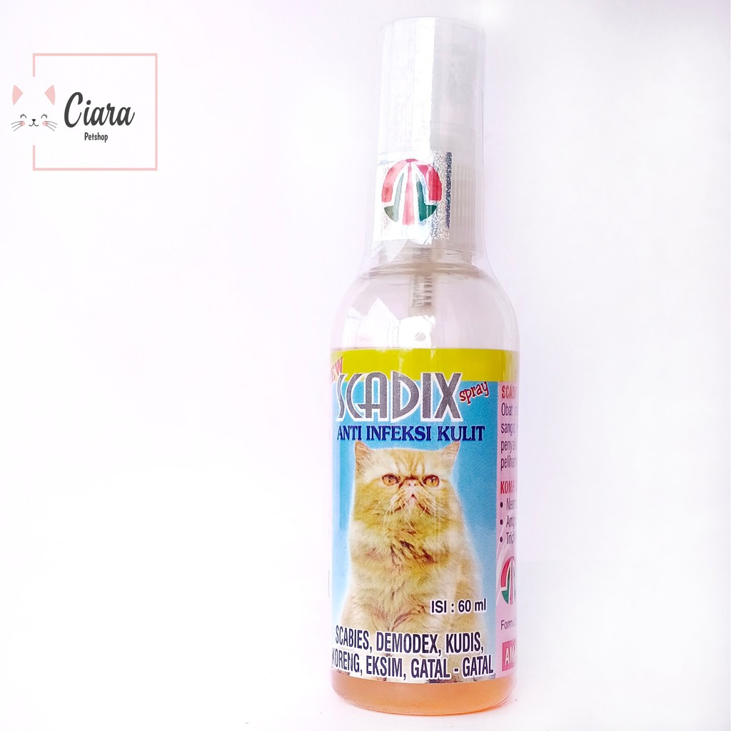 Scadix Semprot Spray Obat Scabies Jamur Kutu Kudis Gatal Kucing