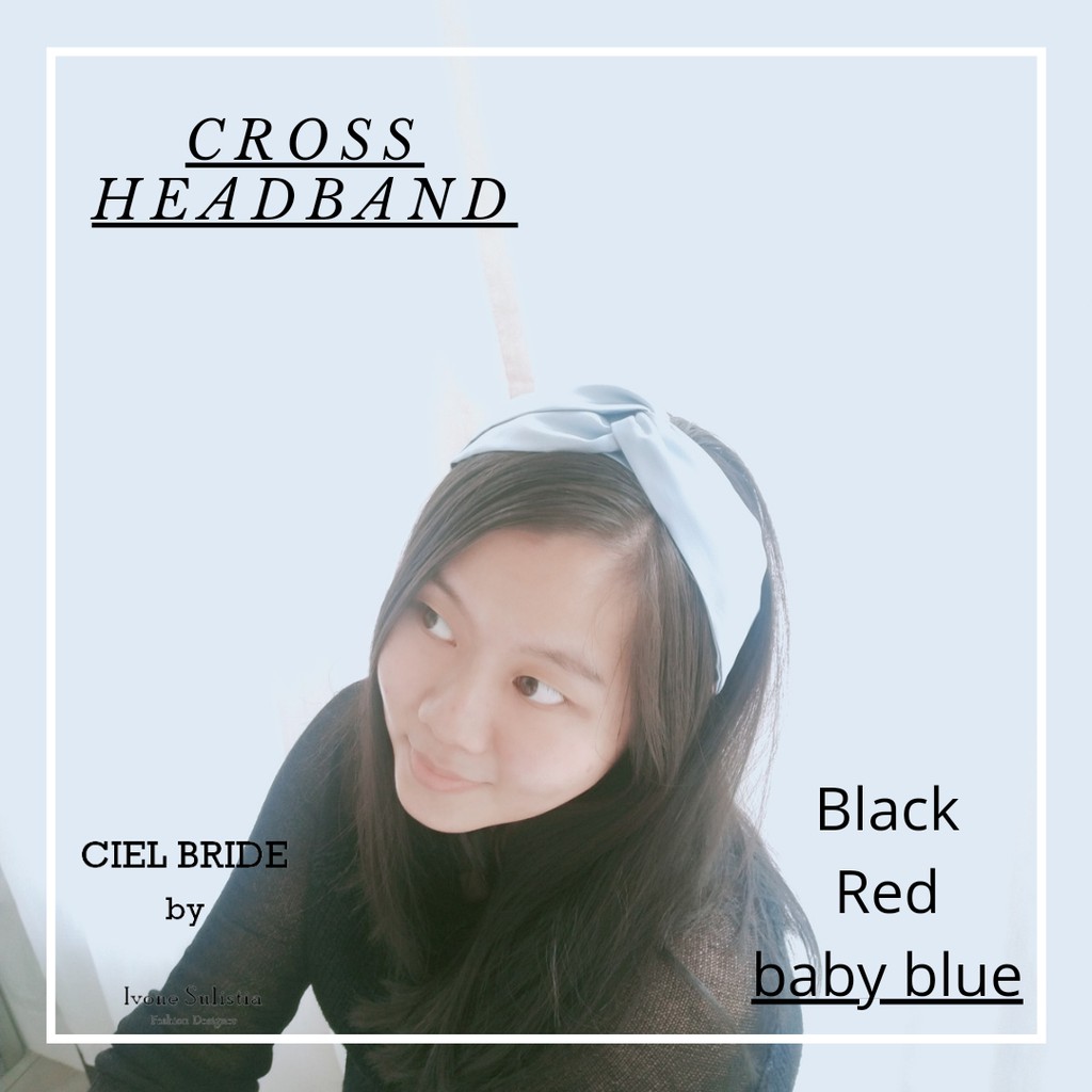 bando satin cross handmade headband