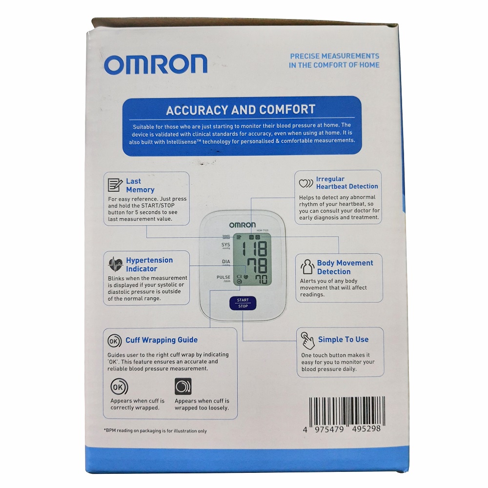 Omron HEM-7120 Automatic Blood Pressure Monitor Alat Tensi Darah Otomatis