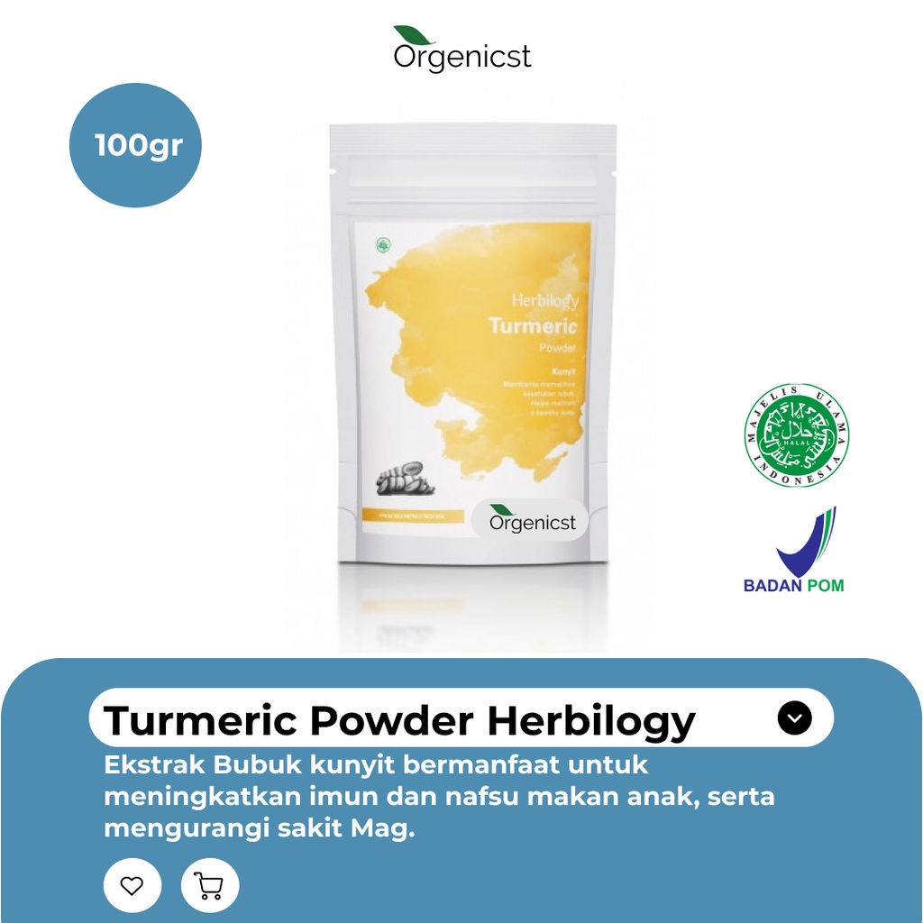 

Herbilogy turmeric & java turmeric powder - jahe temulawak - obat / vitamin penambah nafsu makan anak & dewasa - herbiology