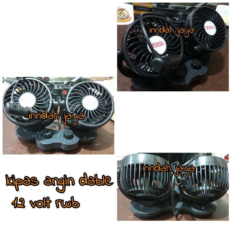Kipas Angin Double 12 Volt Kipas Angin Mobil 12 Volt Universal