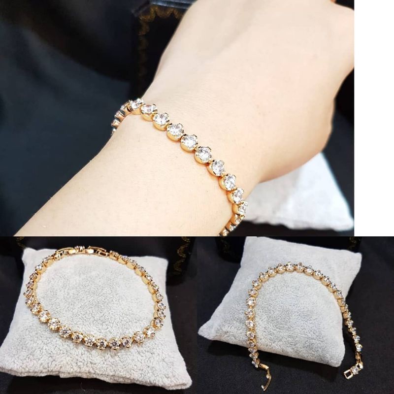 Gelang Premium Lapis emas gelang zircon Anti Karat Anti Alergi Bracelet Premium Quality Rd0001